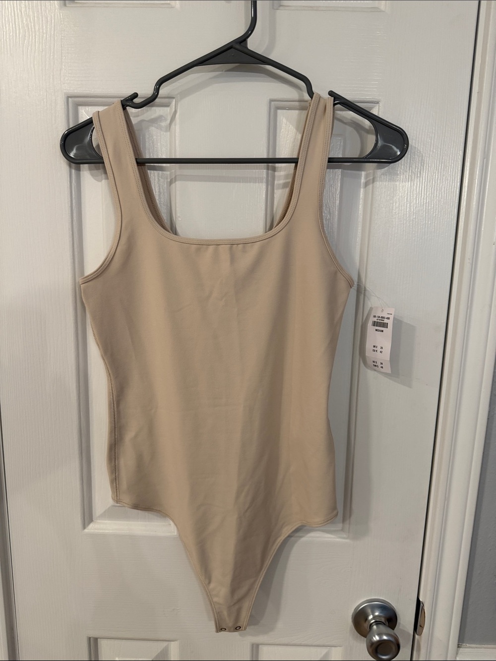 Abercrombie & Fitch Neutral Beige Tank One-Piece Bodysuit